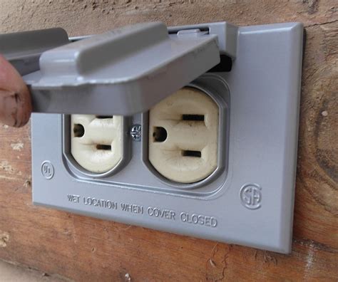 replacing outdoor electrical box|replace outside electrical outlet covers.